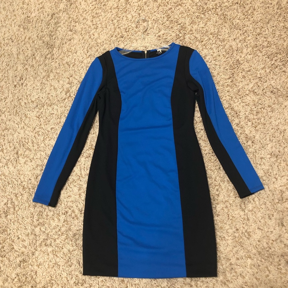 Wyatt Sheath Blue & Black Dress